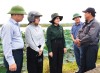 Đoàn Sở Nông nghiệp và Môi trường kiểm tra công tác chuyển đổi trên đất lúa vụ hè thu tại xã Lệ Thủy