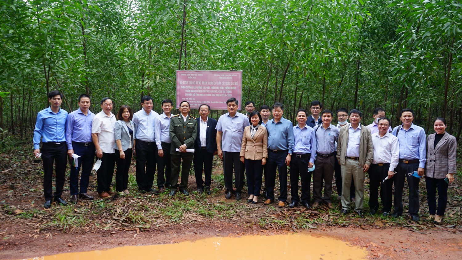 Thứ trưởng Bộ Nông nghiệp và PTNT Trần Thanh Nam kiểm tra mô hình trồng rừng thâm canh gỗ lớn tại xã Hải Thượng, huyện Hải Lăng