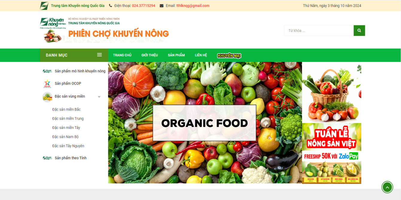 KẾT NỐI VÀ QUẢNG BÁ SẢN PHẨM NÔNG NGHIỆP ĐỊA PHƯƠNG TRÊN TRANG WEB “PHIÊN CHỢ KHUYẾN NÔNG”